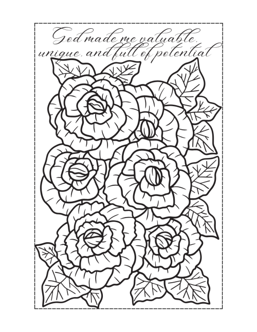 Planted In Purpose Affirmations Coloring Book 