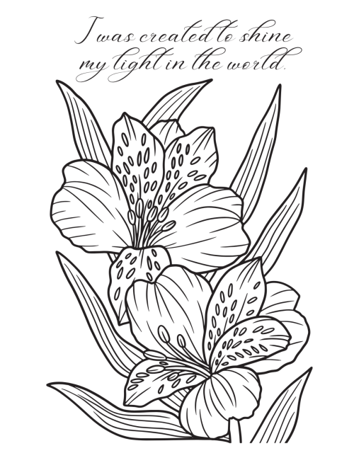 Planted In Purpose Affirmations Coloring Book 