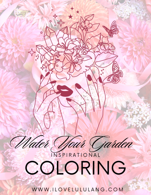 Water Your Garden Inspirational Coloring