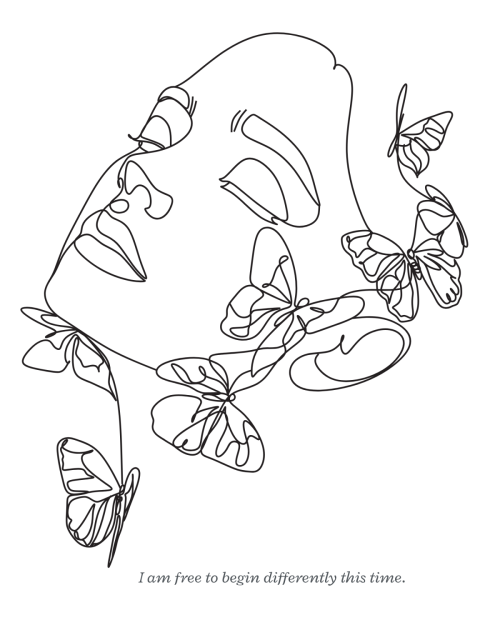 BUTTERFLIES &amp; AFFIRMATIONS: A Self-Care Coloring Book for Transformation, Peace &amp; Positive Thinking.