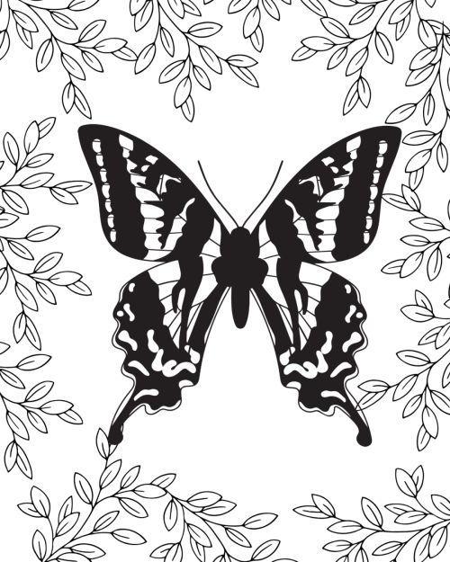 BUTTERFLIES &amp; AFFIRMATIONS: A Self-Care Coloring Book for Transformation, Peace &amp; Positive Thinking.