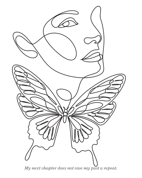 BUTTERFLIES &amp; AFFIRMATIONS: A Self-Care Coloring Book for Transformation, Peace &amp; Positive Thinking.