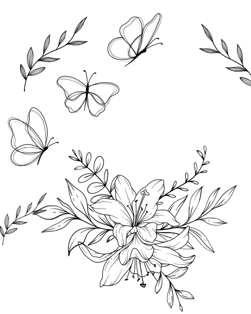 BUTTERFLIES &amp; AFFIRMATIONS: A Self-Care Coloring Book for Transformation, Peace &amp; Positive Thinking.