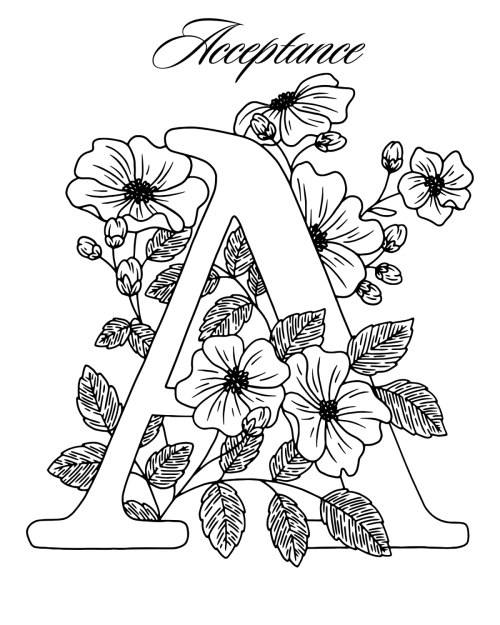 Alphabets &amp; Affirmations: Self-Care Coloring Book