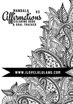 V3 Mandala Affirmations Coloring Book &amp; Goal Tracker (Color Me Confident Series)