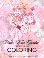 Water Your Garden Inspirational Coloring