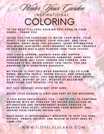 Water Your Garden Inspirational Coloring